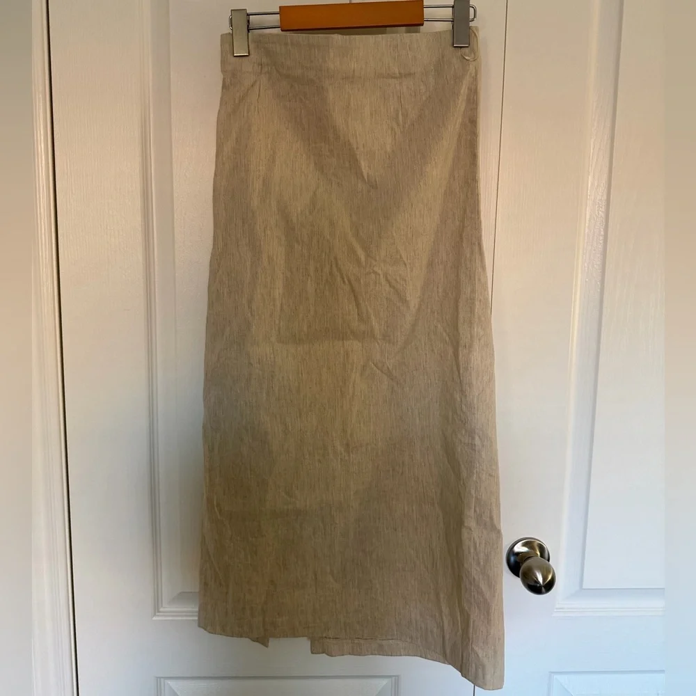 Zara Beige Pencil Skirt - Picture 2 of 4